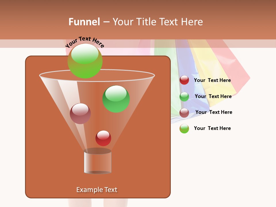 Smiling Purchaser Red PowerPoint Template