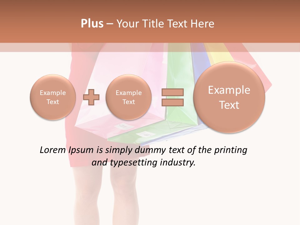 Smiling Purchaser Red PowerPoint Template