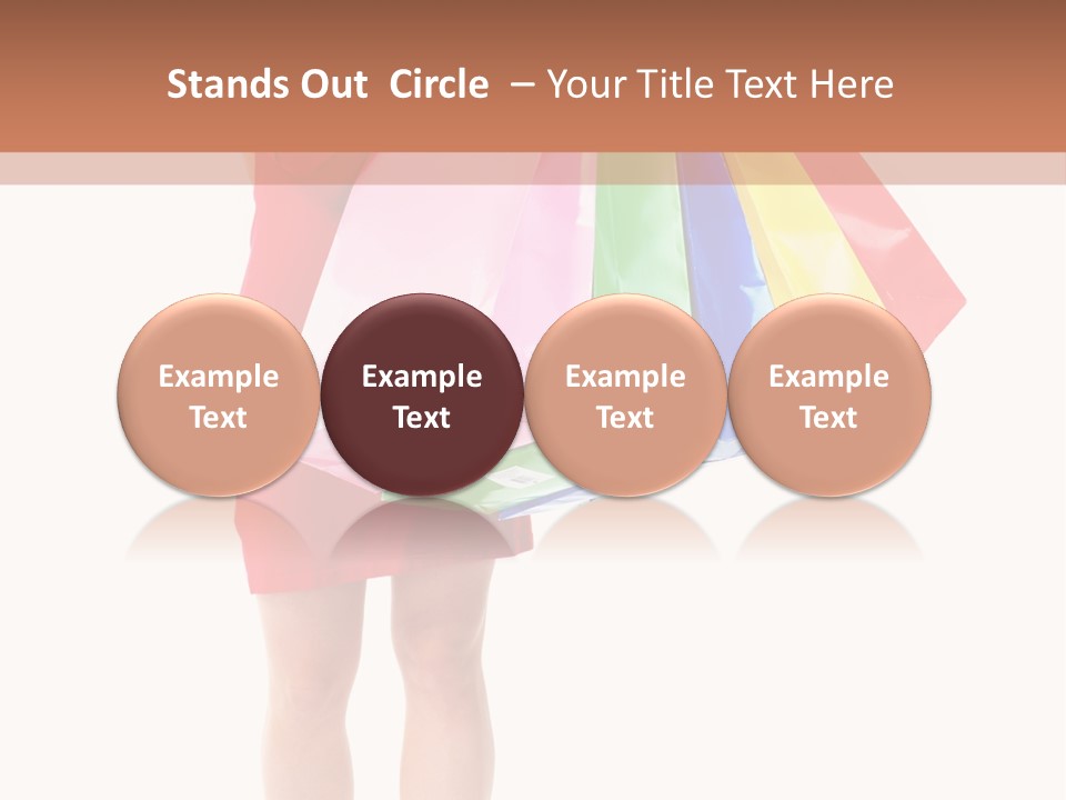 Smiling Purchaser Red PowerPoint Template