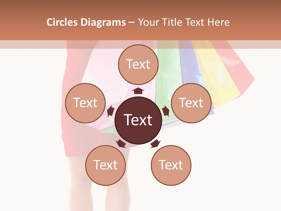 Smiling Purchaser Red PowerPoint Template