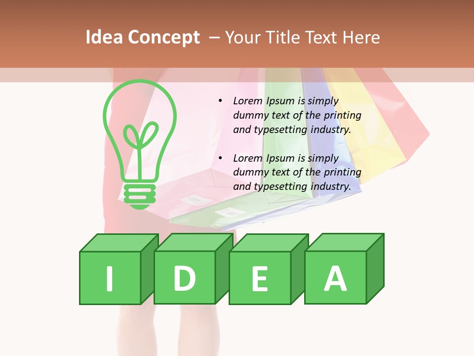 Smiling Purchaser Red PowerPoint Template