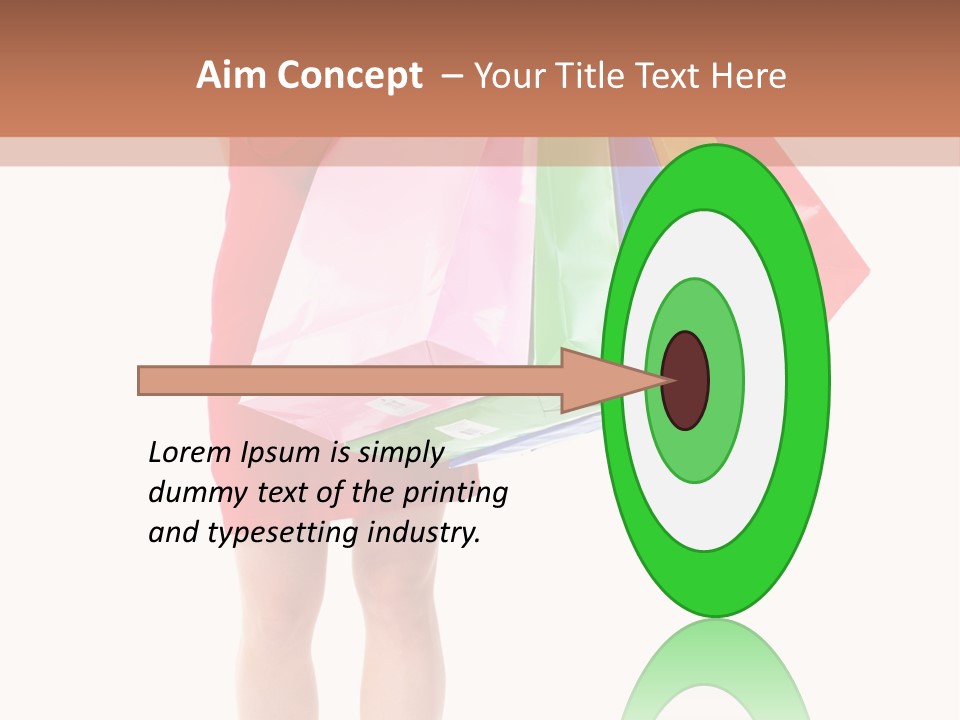 Smiling Purchaser Red PowerPoint Template