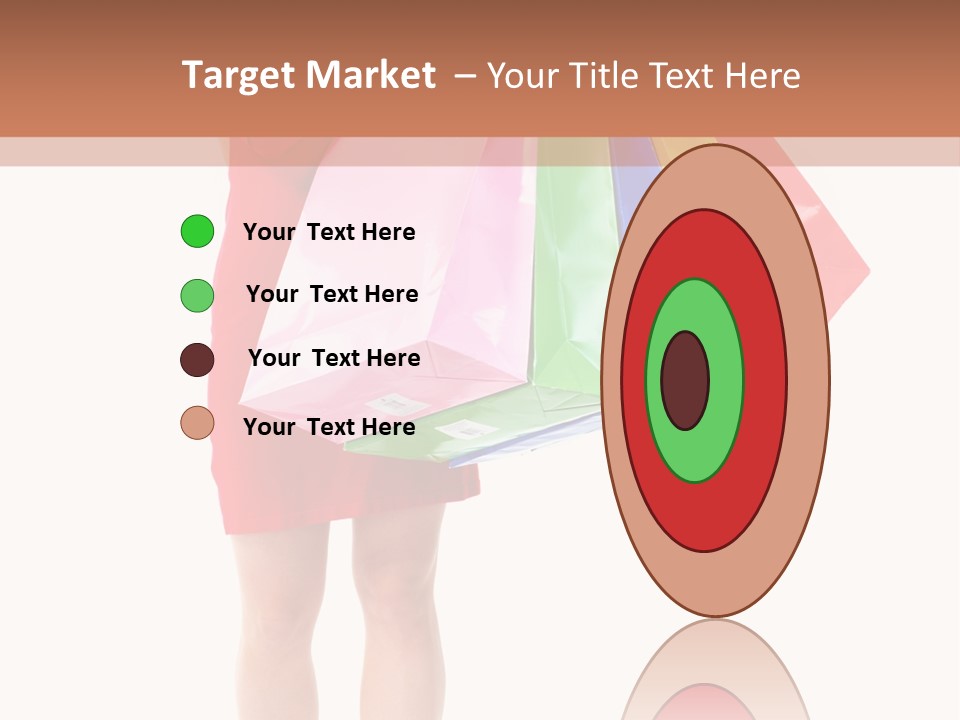 Smiling Purchaser Red PowerPoint Template