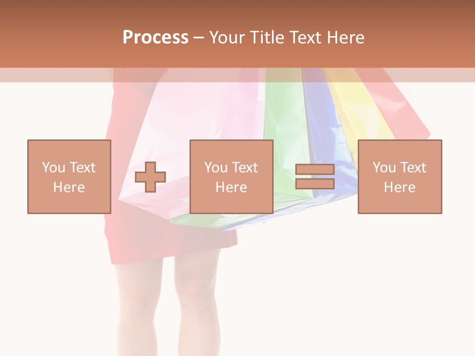 Smiling Purchaser Red PowerPoint Template