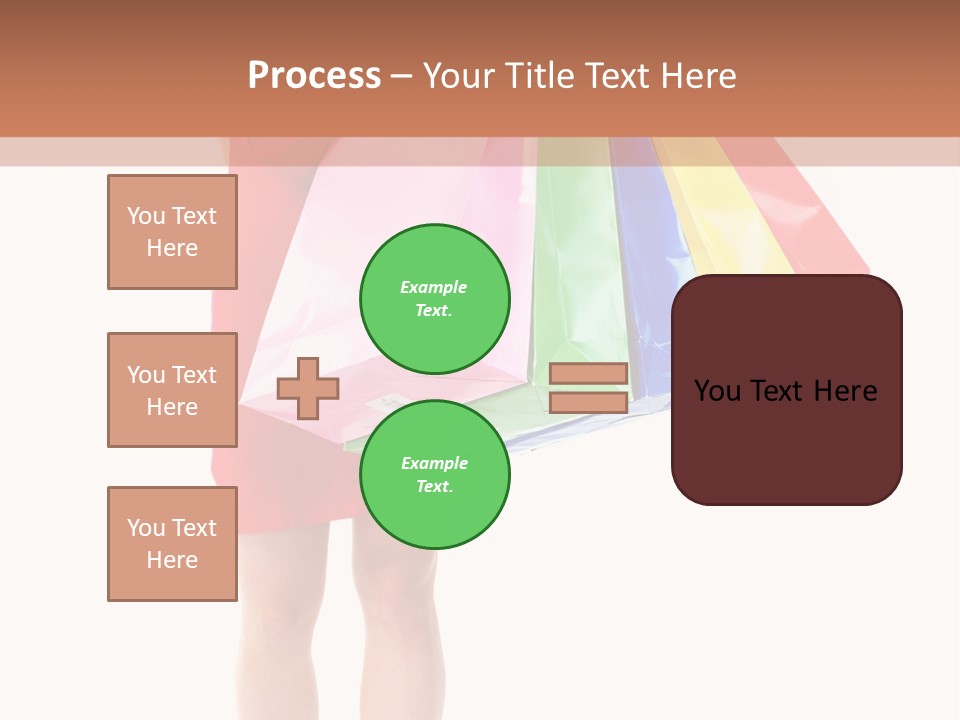Smiling Purchaser Red PowerPoint Template