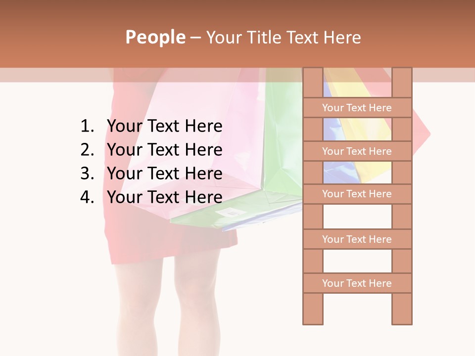 Smiling Purchaser Red PowerPoint Template