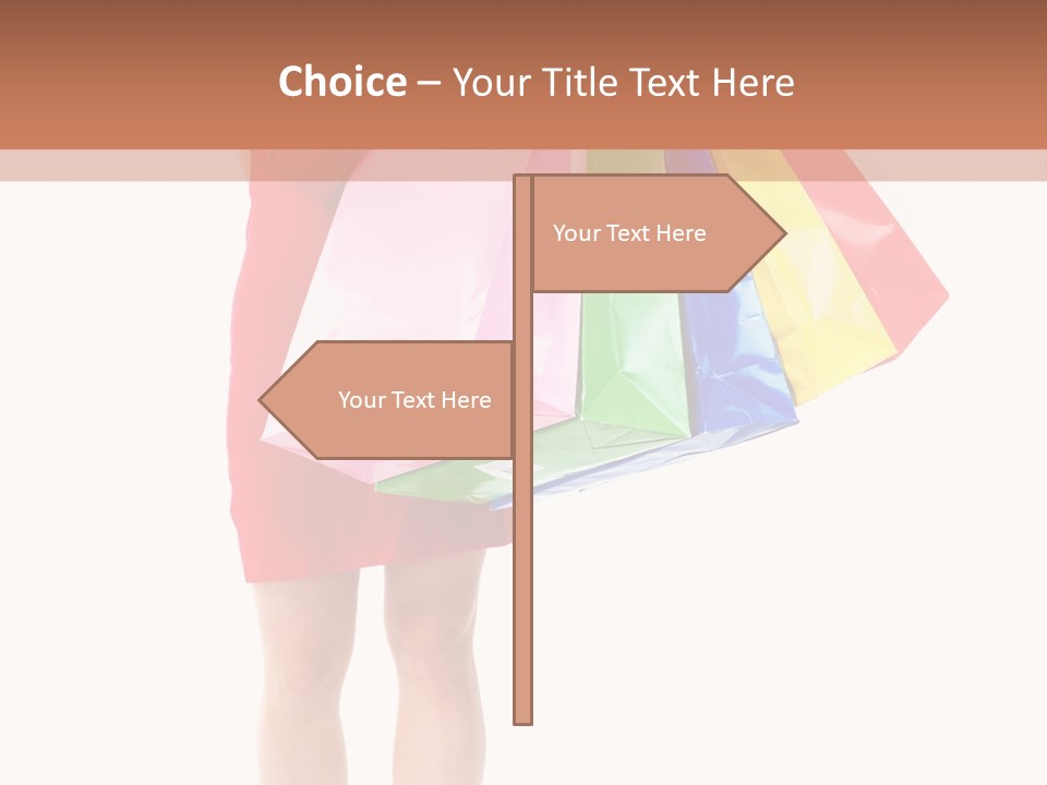 Smiling Purchaser Red PowerPoint Template