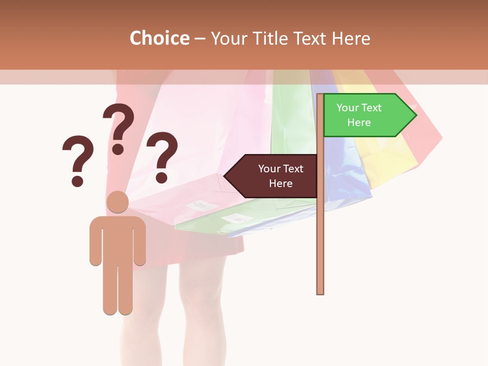 Smiling Purchaser Red PowerPoint Template