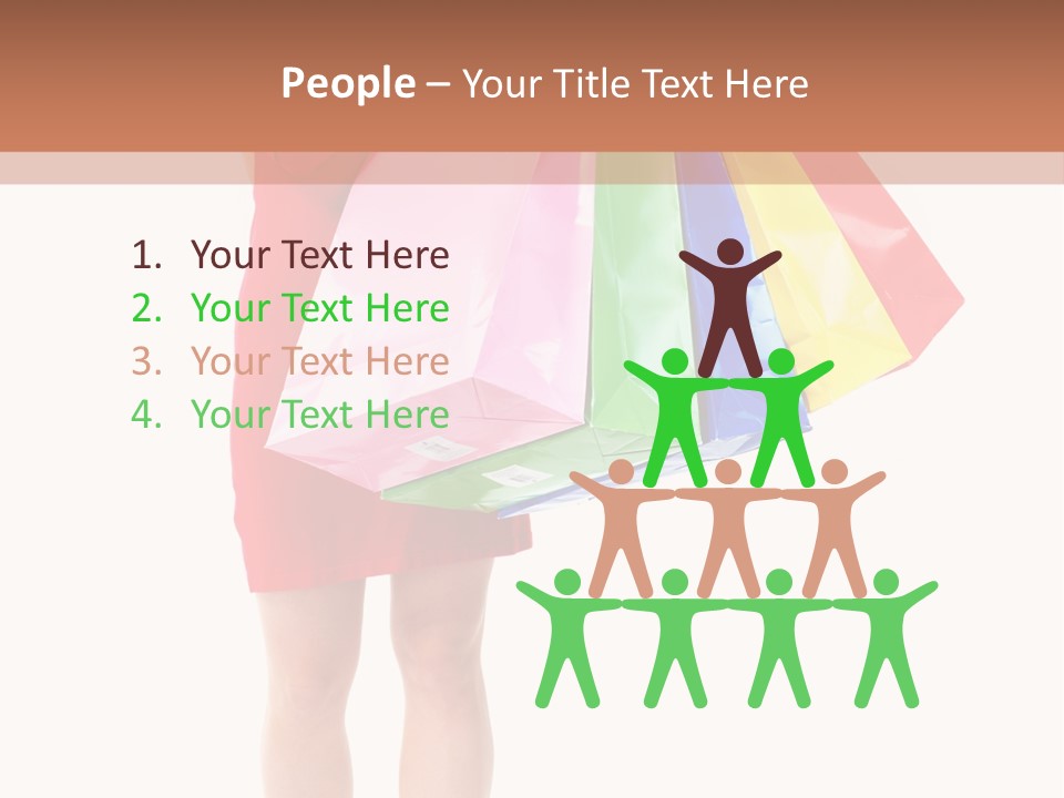 Smiling Purchaser Red PowerPoint Template