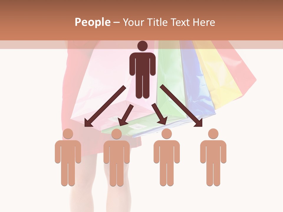 Smiling Purchaser Red PowerPoint Template