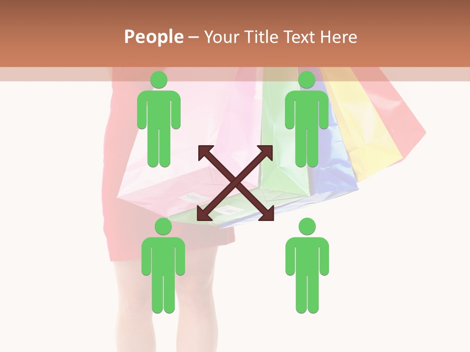 Smiling Purchaser Red PowerPoint Template