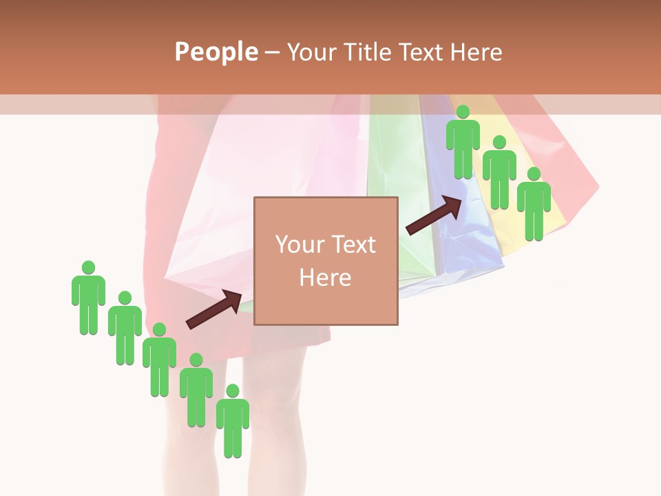 Smiling Purchaser Red PowerPoint Template