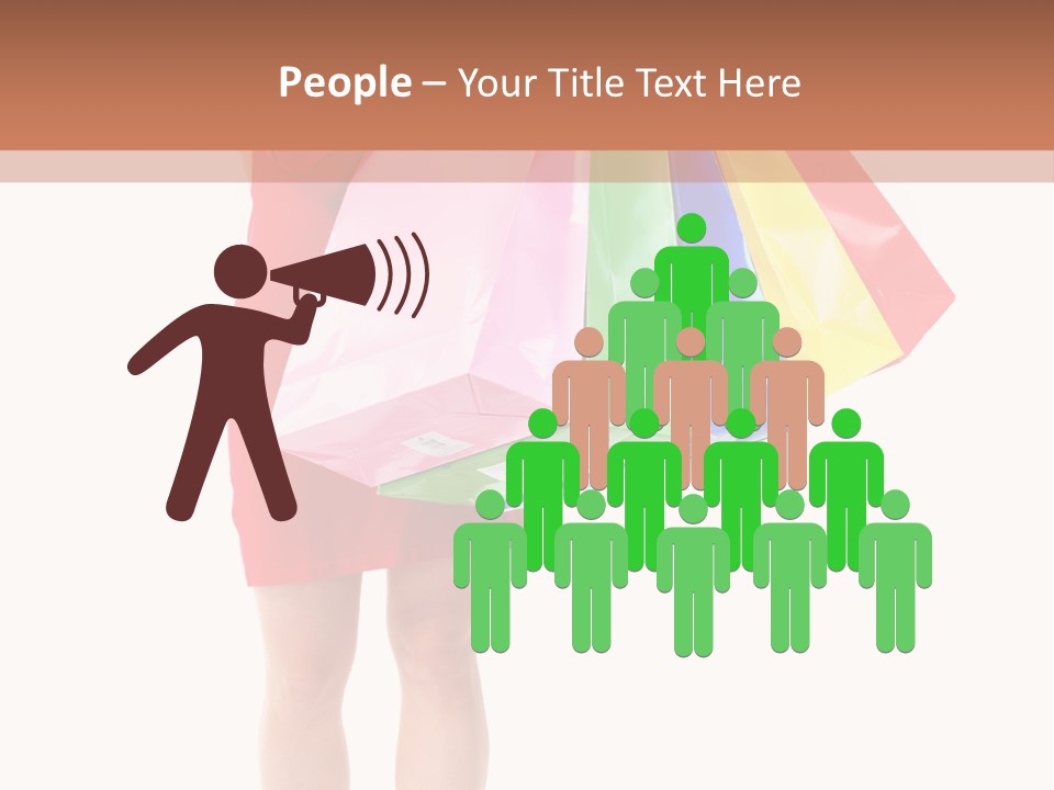 Smiling Purchaser Red PowerPoint Template