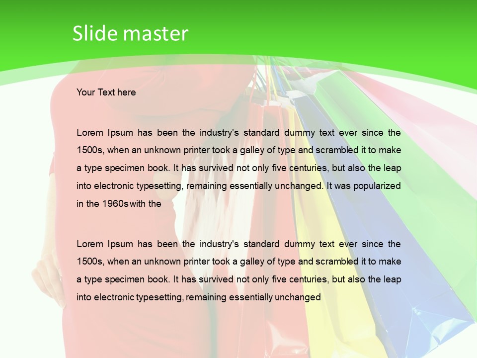 Bag Market Laughing PowerPoint Template