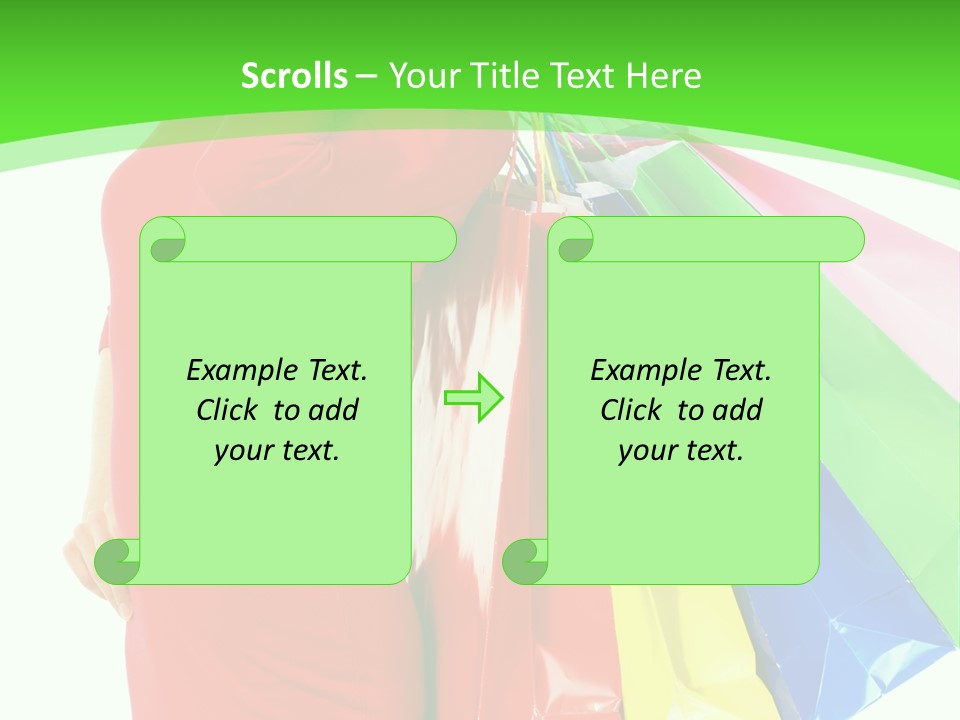 Bag Market Laughing PowerPoint Template