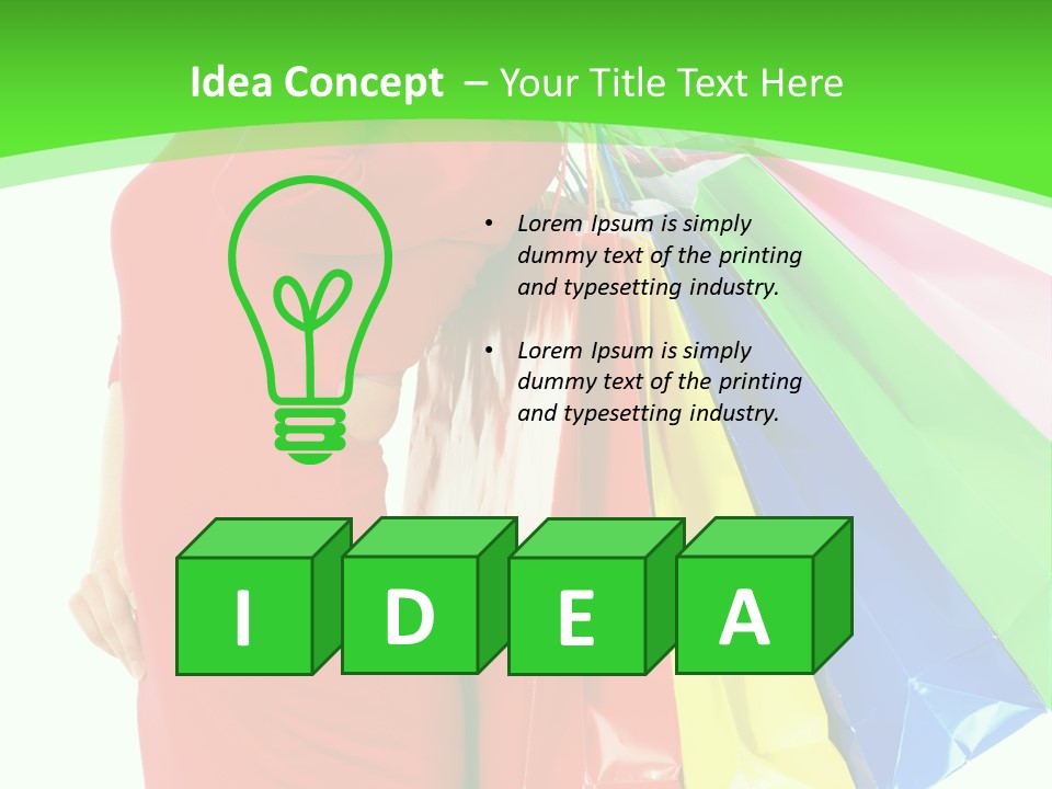 Bag Market Laughing PowerPoint Template