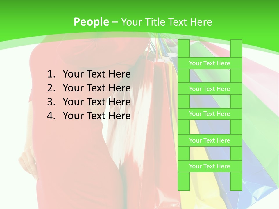 Bag Market Laughing PowerPoint Template