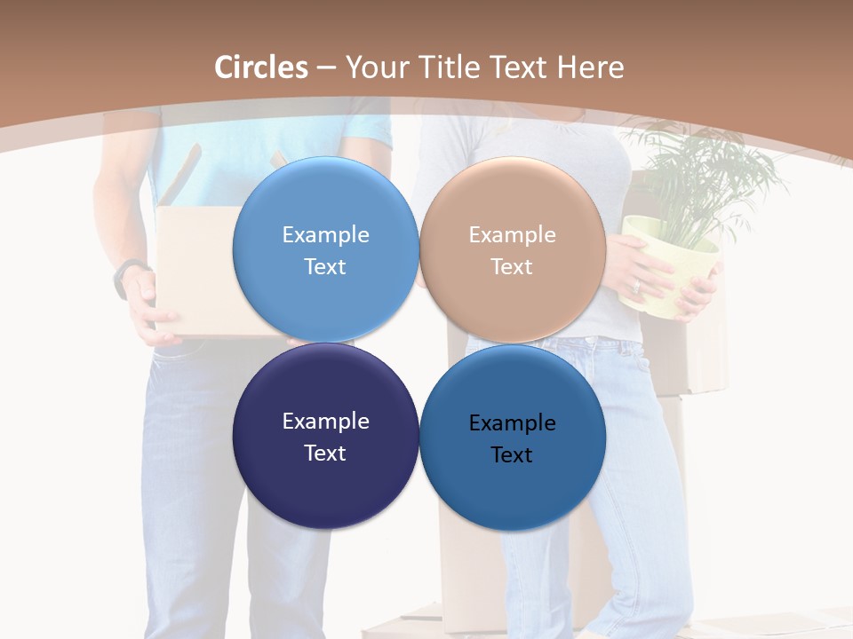 Box Woman Man PowerPoint Template