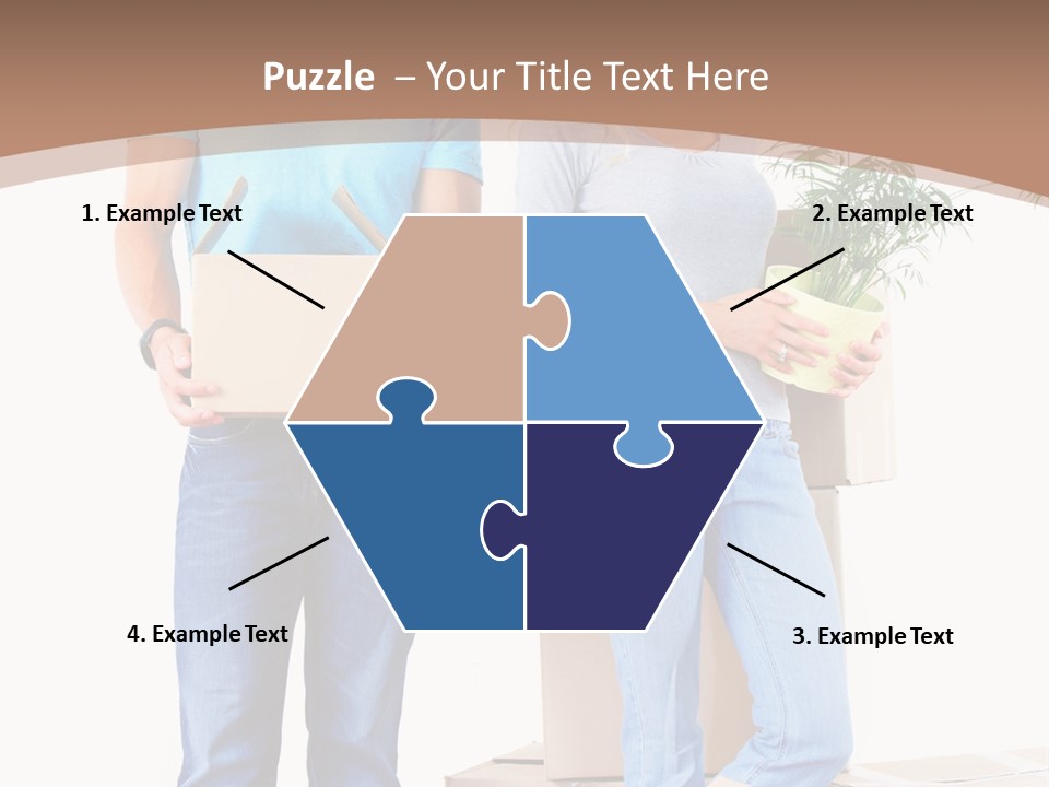 Box Woman Man PowerPoint Template