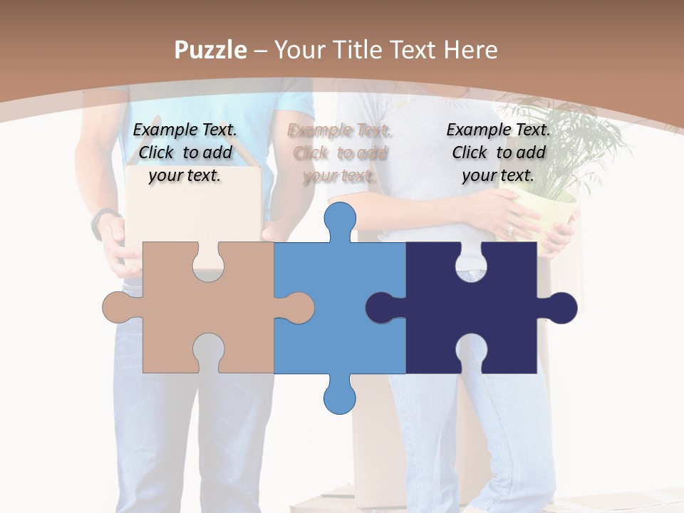 Box Woman Man PowerPoint Template