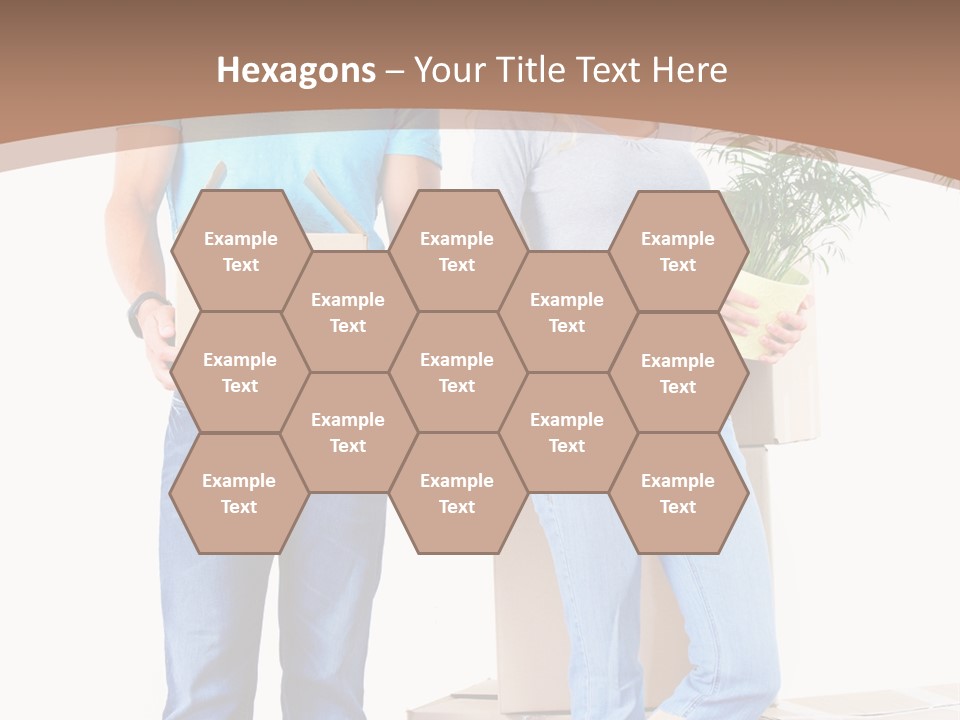 Box Woman Man PowerPoint Template