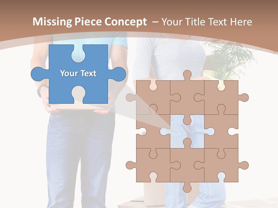 Box Woman Man PowerPoint Template