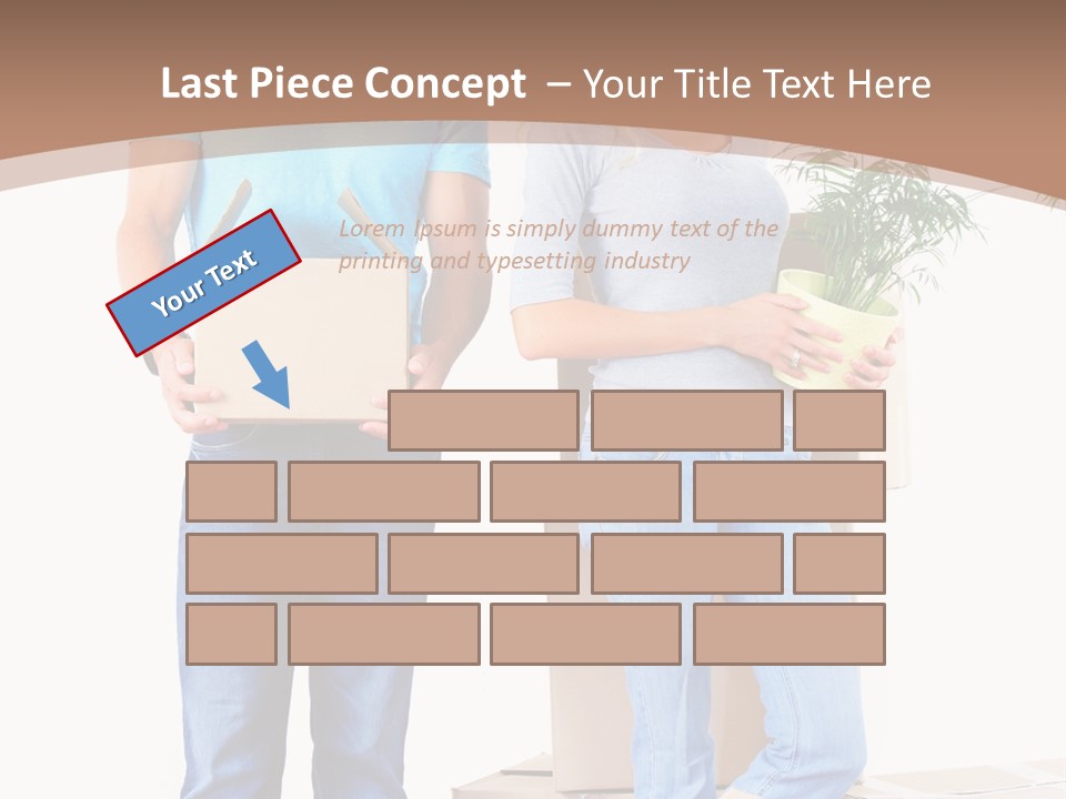 Box Woman Man PowerPoint Template