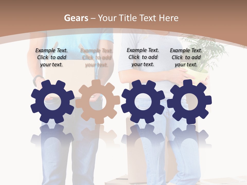 Box Woman Man PowerPoint Template