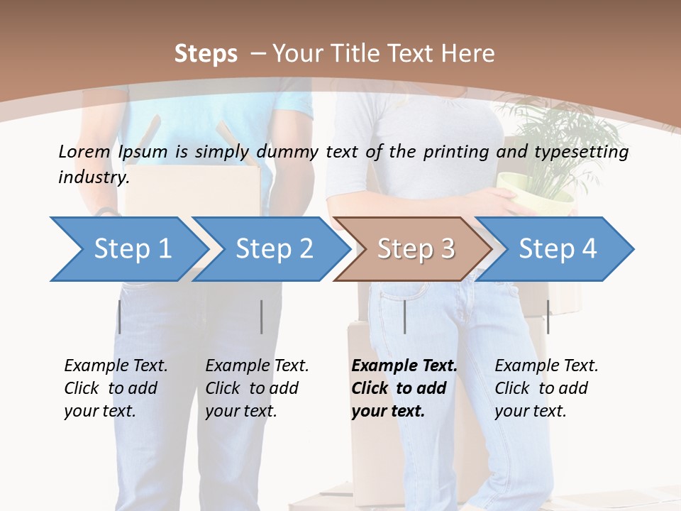 Box Woman Man PowerPoint Template