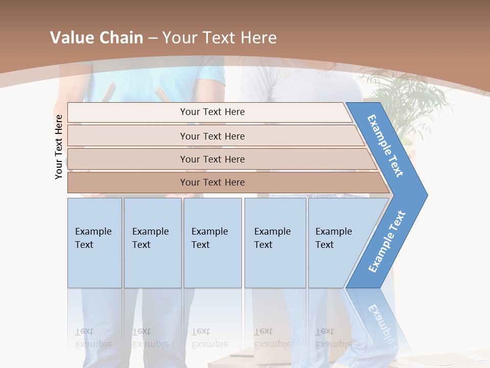 Box Woman Man PowerPoint Template
