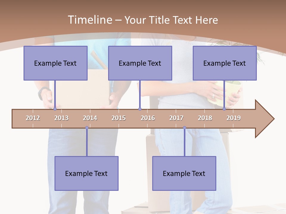 Box Woman Man PowerPoint Template
