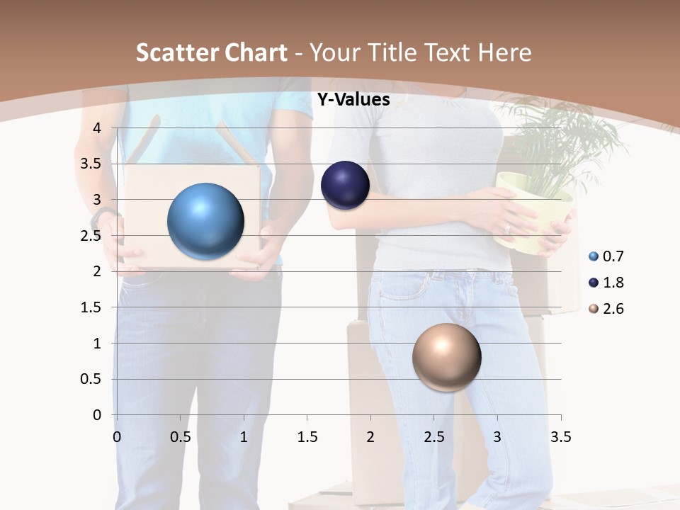 Box Woman Man PowerPoint Template