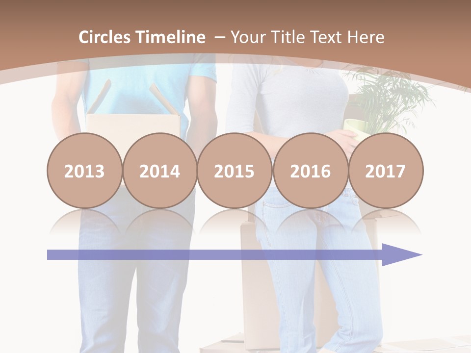 Box Woman Man PowerPoint Template