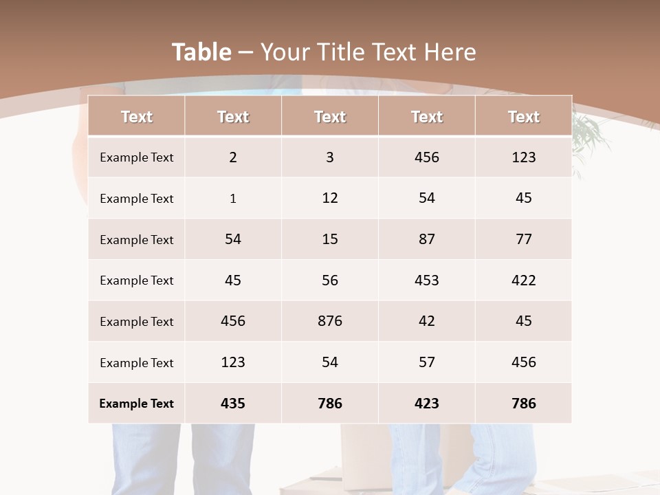 Box Woman Man PowerPoint Template