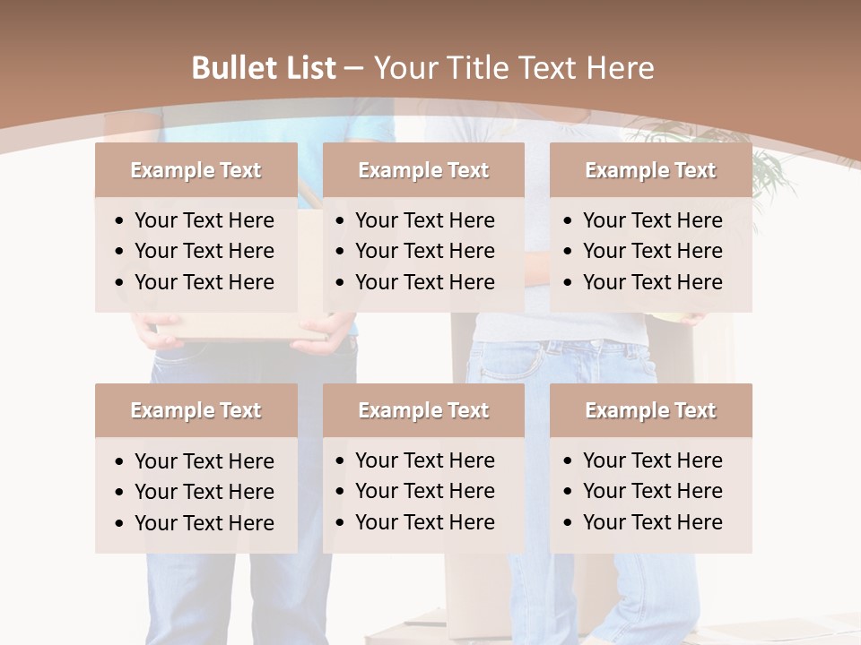 Box Woman Man PowerPoint Template