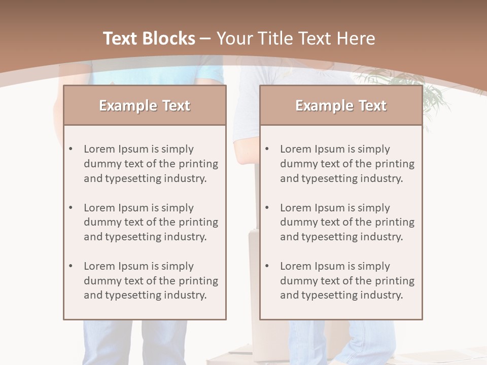 Box Woman Man PowerPoint Template