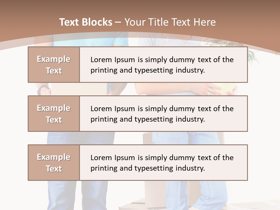 Box Woman Man PowerPoint Template