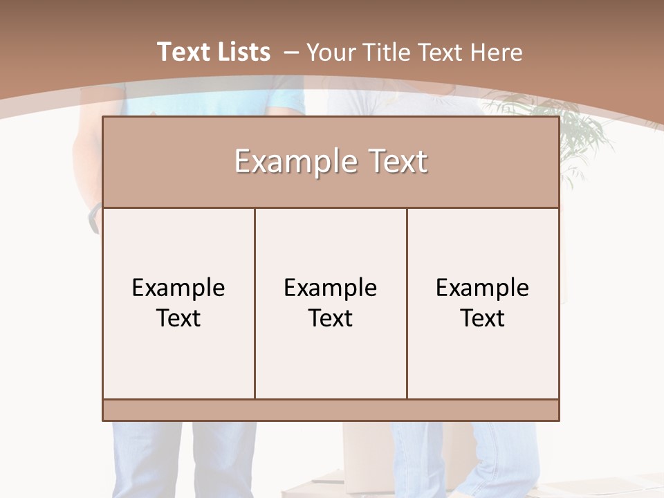Box Woman Man PowerPoint Template