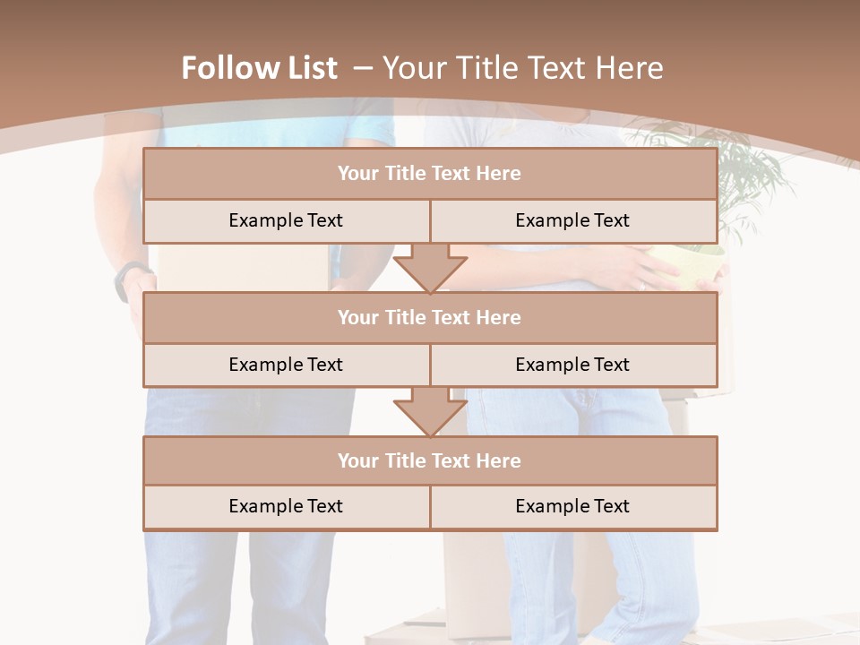 Box Woman Man PowerPoint Template