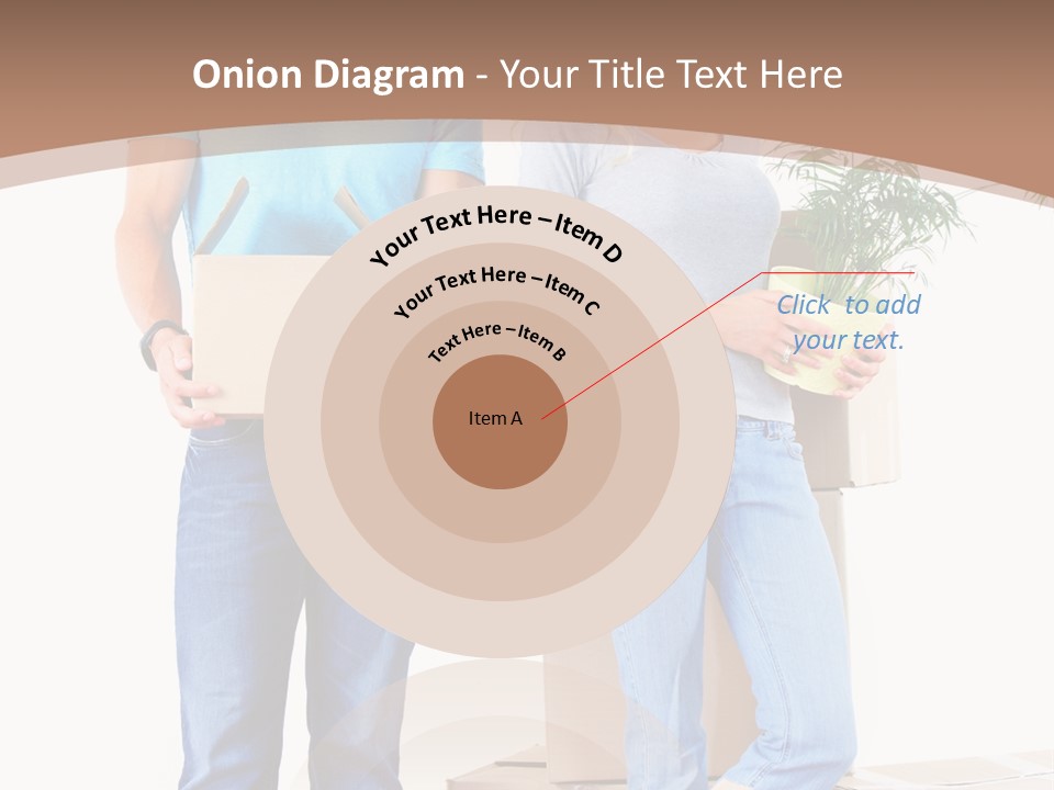 Box Woman Man PowerPoint Template