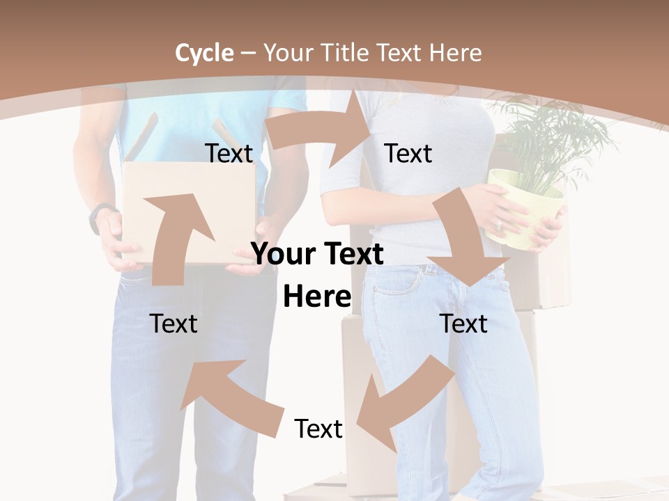 Box Woman Man PowerPoint Template