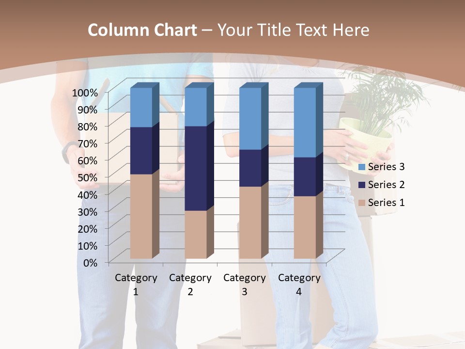 Box Woman Man PowerPoint Template