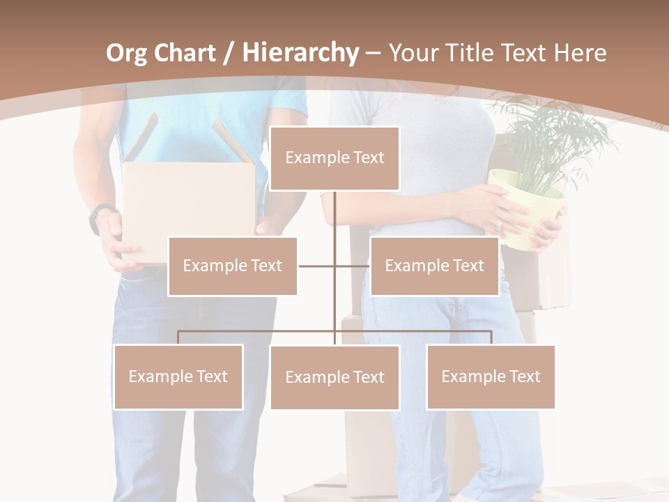 Box Woman Man PowerPoint Template