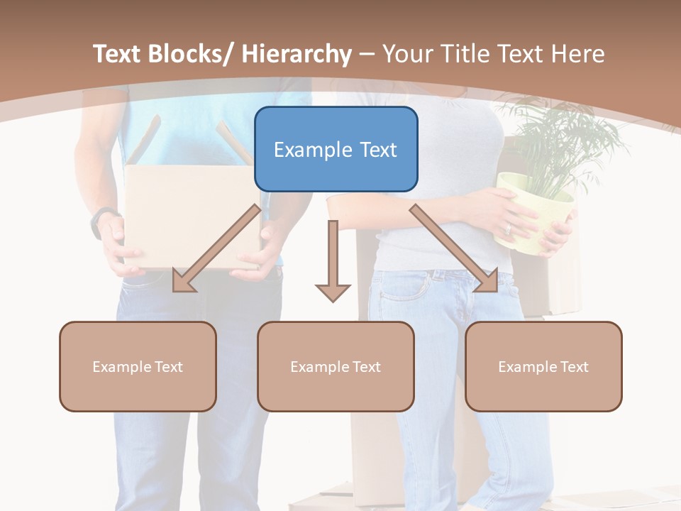 Box Woman Man PowerPoint Template