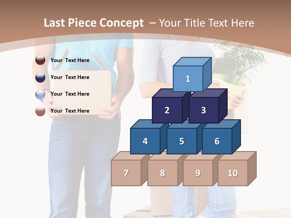 Box Woman Man PowerPoint Template