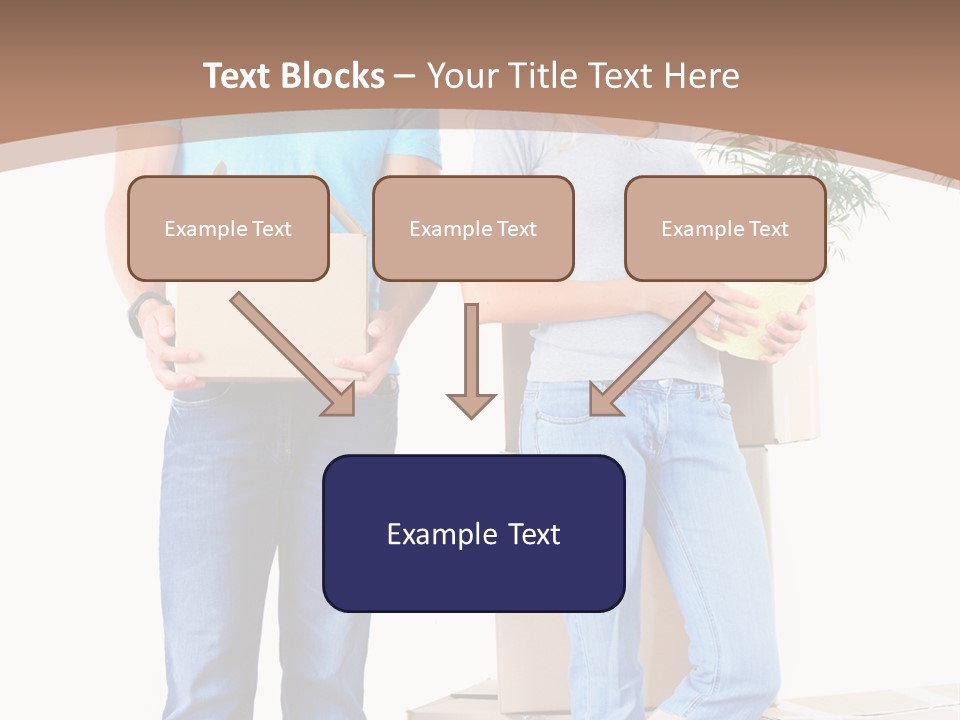 Box Woman Man PowerPoint Template