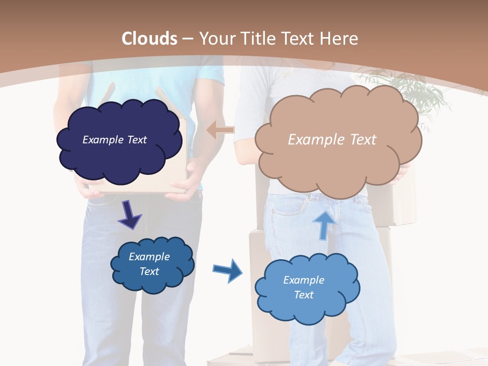 Box Woman Man PowerPoint Template