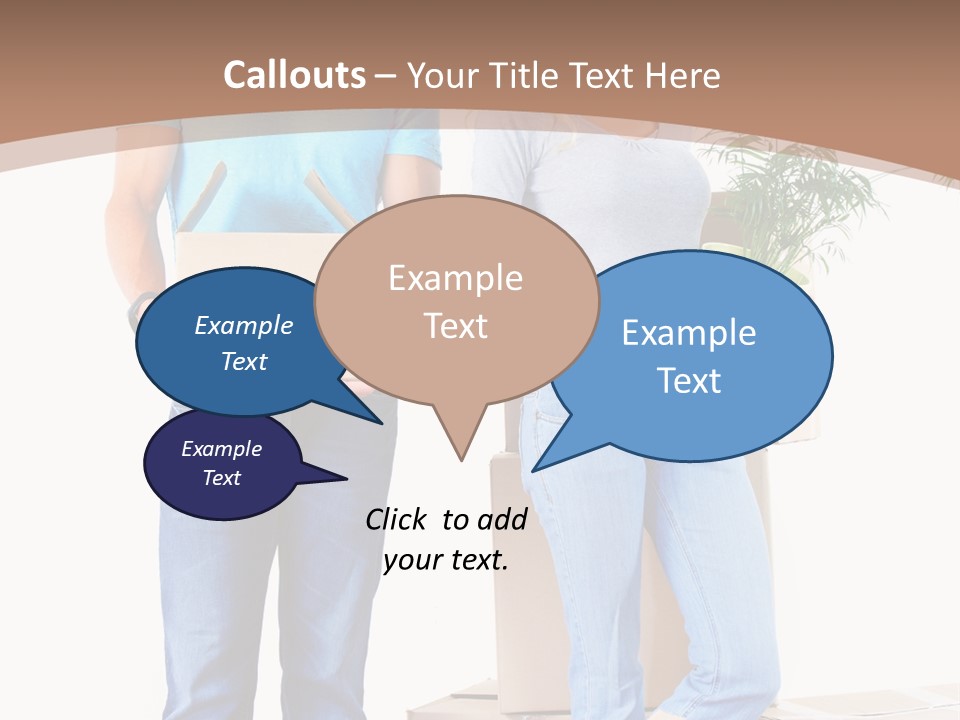 Box Woman Man PowerPoint Template