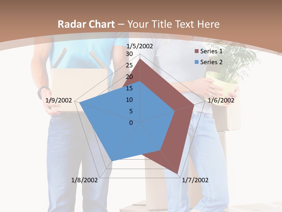 Box Woman Man PowerPoint Template