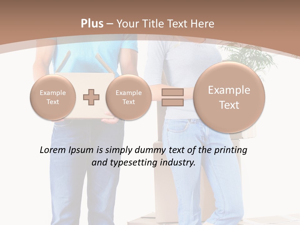 Box Woman Man PowerPoint Template